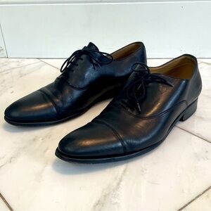 To Boot New York Sz 10 black leather almond toe lace up professional dress shoe
